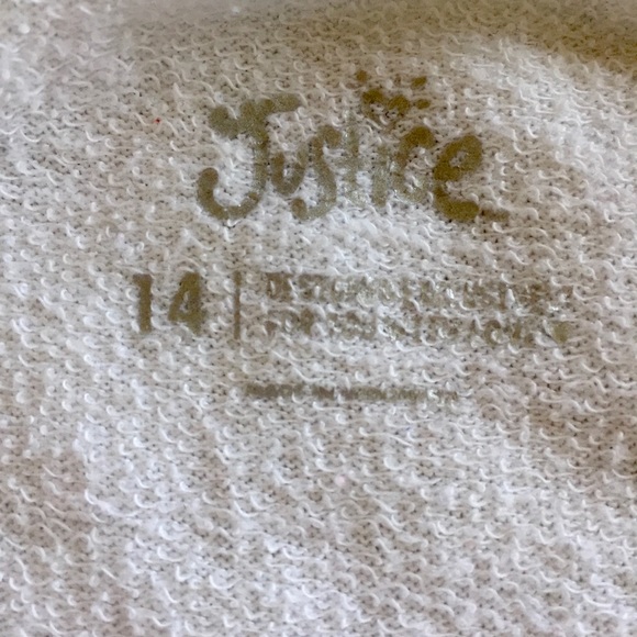 Justice Kids 14Y White Graphic Sweater - Picture 5 of 6